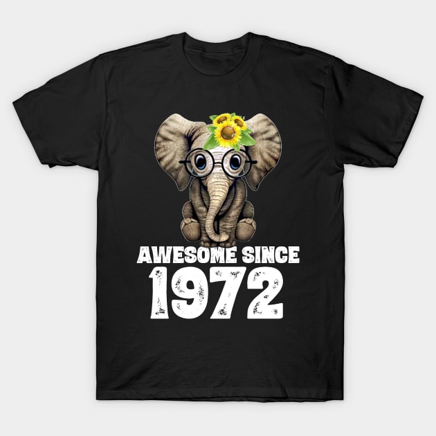 Awesome since 1972 48 Years Old Bday Gift 48th Birthday T-Shirt by DoorTees